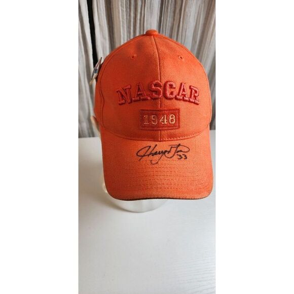 Checkered Flag Sports Signed NASCAR #33 Harry Gant Baseball Cap, Orange - Picture 6 of 10